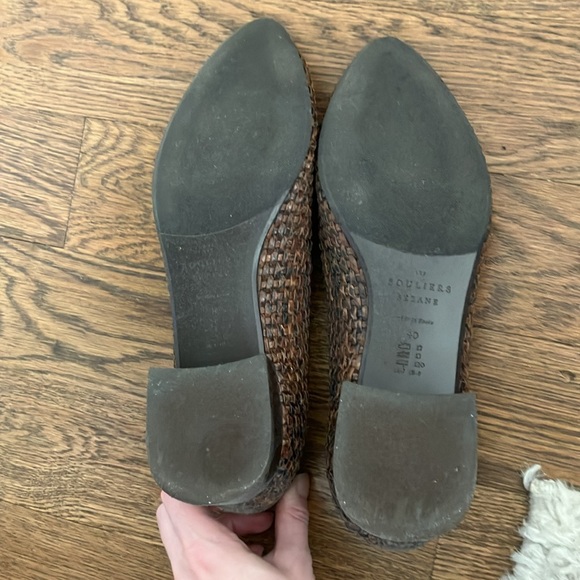Sezane Eva Ballerinas - Brown Python Weave Sz 40 - Picture 5 of 7